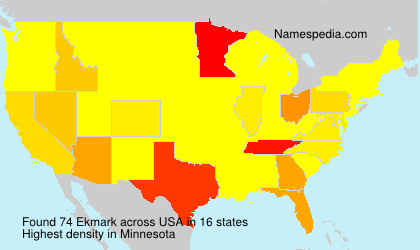 Surname Ekmark in USA Surname Ekmark in USA