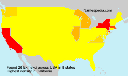 Surname Ekmekci in USA Surname Ekmekci in USA