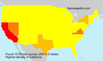 Surname Ekrami in USA Surname Ekrami in USA