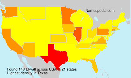 Surname Ekvall in USA Surname Ekvall in USA