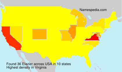 Surname Elazier in USA Surname Elazier in USA