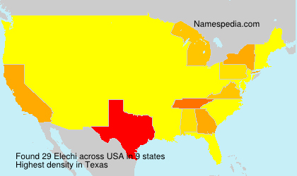 Surname Elechi in USA Surname Elechi in USA