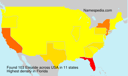 Surname Elejalde in USA Surname Elejalde in USA