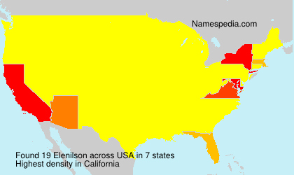Surname Elenilson in USA Surname Elenilson in USA