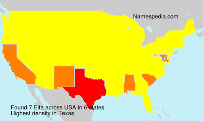Surname Elfa in USA Surname Elfa in USA