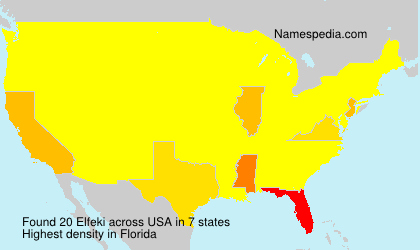 Surname Elfeki in USA Surname Elfeki in USA