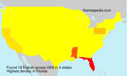 Surname Elghali in USA Surname Elghali in USA