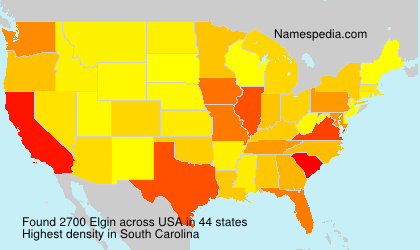 Surname Elgin in USA Surname Elgin in USA
