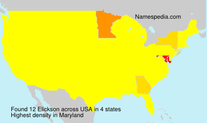 Surname Elickson in USA Surname Elickson in USA