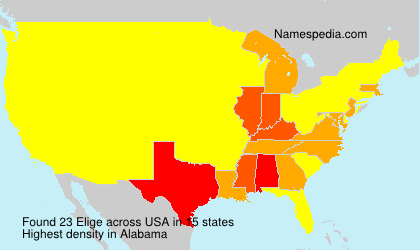 Surname Elige in USA Surname Elige in USA