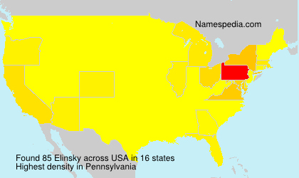 Surname Elinsky in USA Surname Elinsky in USA