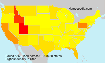 Surname Elison in USA Surname Elison in USA