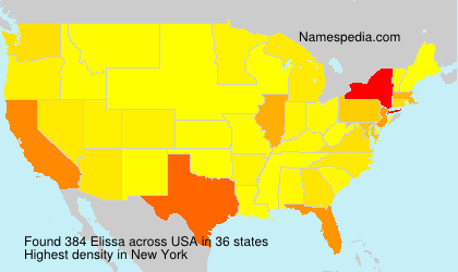 Surname Elissa in USA Surname Elissa in USA