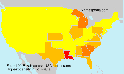 Surname Elizah in USA