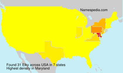 Surname Elky in USA Surname Elky in USA