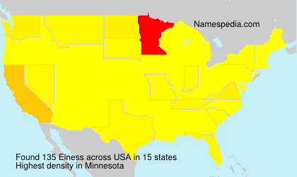 Surname Elness in USA Surname Elness in USA