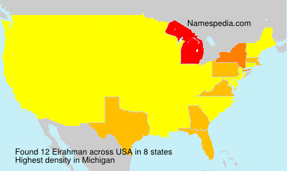 Surname Elrahman in USA Surname Elrahman in USA