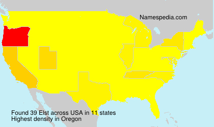 Surname Elst in USA