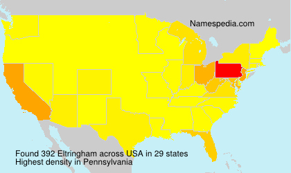 Surname Eltringham in USA Surname Eltringham in USA
