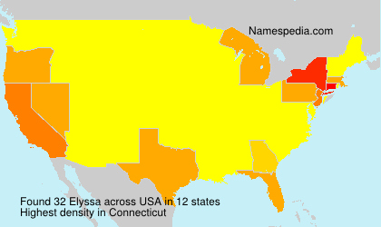 Surname Elyssa in USA Surname Elyssa in USA