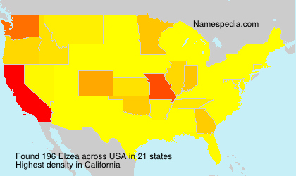 Surname Elzea in USA Surname Elzea in USA