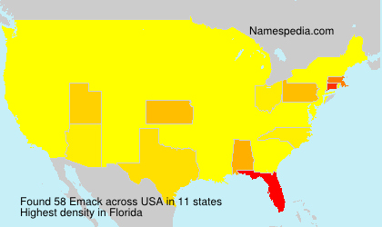 Surname Emack in USA Surname Emack in USA