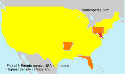 Surname Emade in USA Surname Emade in USA