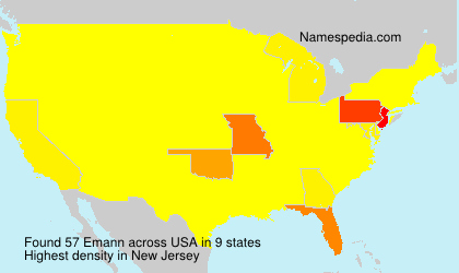 Surname Emann in USA Surname Emann in USA