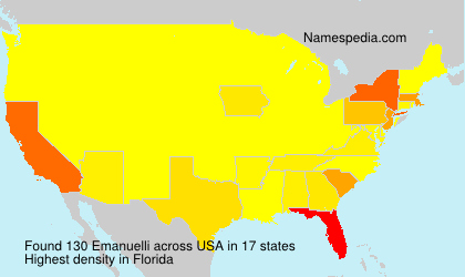 Surname Emanuelli in USA Surname Emanuelli in USA