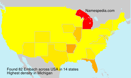 Surname Embach in USA Surname Embach in USA