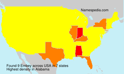 Surname Embey in USA