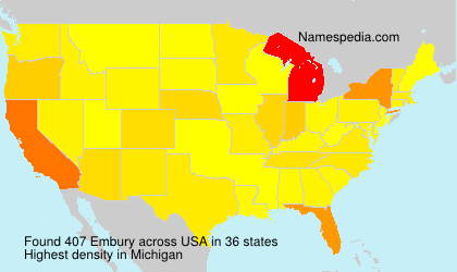 Surname Embury in USA Surname Embury in USA