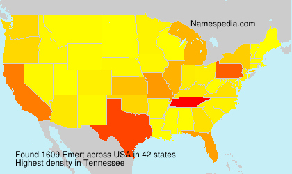 Surname Emert in USA Surname Emert in USA