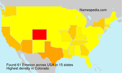 Surname Emeson in USA Surname Emeson in USA