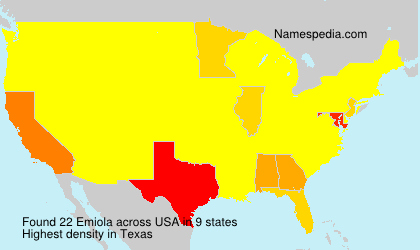 Surname Emiola in USA Surname Emiola in USA