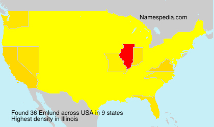 Surname Emlund in USA