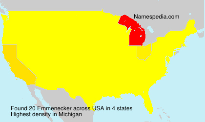 Surname Emmenecker in USA