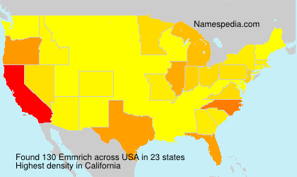 Familiennamen Emmrich - USA