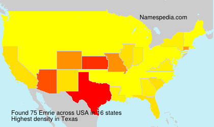 Surname Emrie in USA Surname Emrie in USA