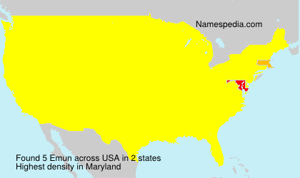 Surname Emun in USA Surname Emun in USA