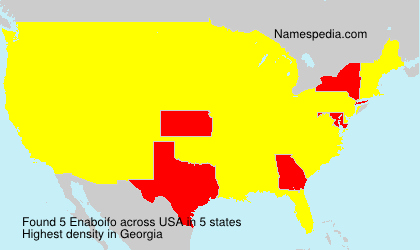 Surname Enaboifo in USA Surname Enaboifo in USA