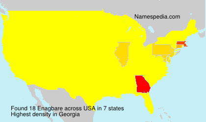 Surname Enagbare in USA Surname Enagbare in USA