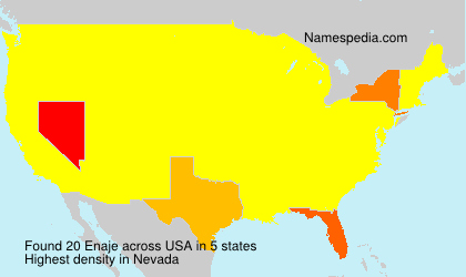 Surname Enaje in USA