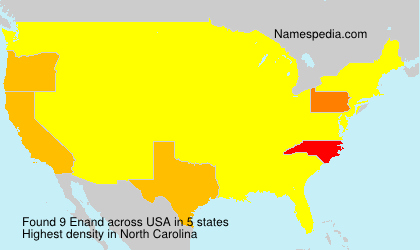 Surname Enand in USA
