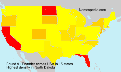 Surname Enander in USA Surname Enander in USA