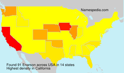 Surname Enarson in USA