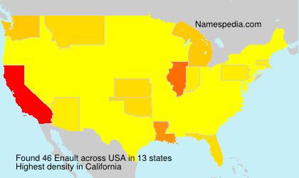 Surname Enault in USA