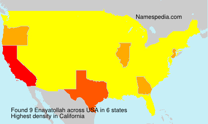 Surname Enayatollah in USA Surname Enayatollah in USA