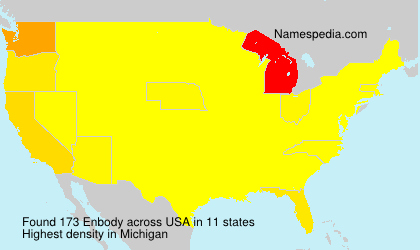 Surname Enbody in USA Surname Enbody in USA