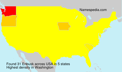 Surname Enbusk in USA Surname Enbusk in USA